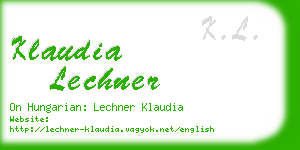 klaudia lechner business card